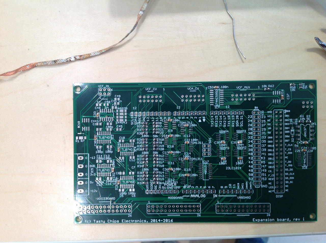 Exp board with 50k 100k and 100n done.
