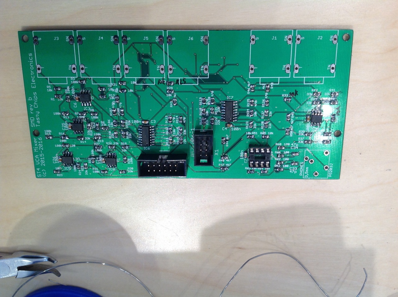 VCA connectors and IC socket done.