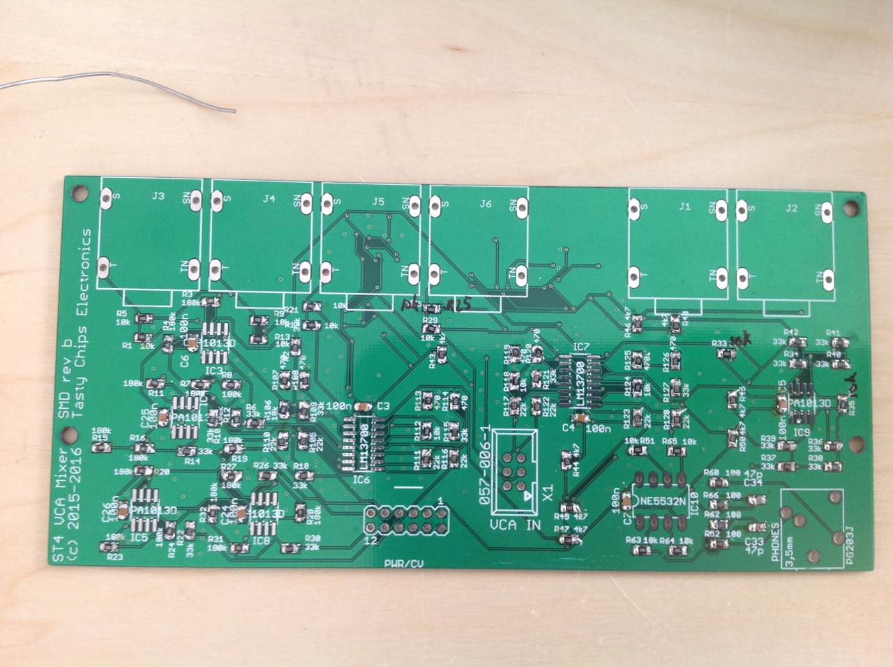 VCA top side, passives done.