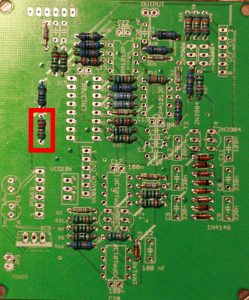 Position of the 12k resistor on the analog PCB.
