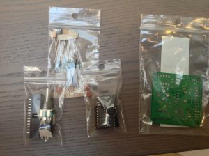 Mic board (kit bag B) individual components separated. 